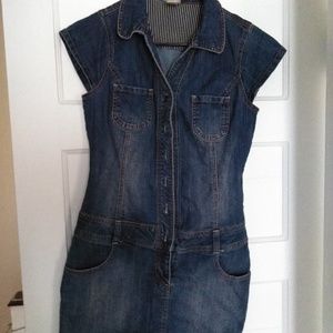 Denim Minidress with Pockets